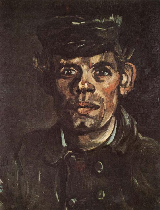 Vincent Van Gogh Head of a Young Peasant in a Peaken Cap (nn04) china oil painting image